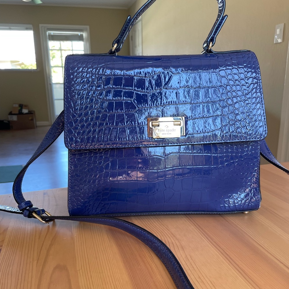 Kate Spade square blue purse